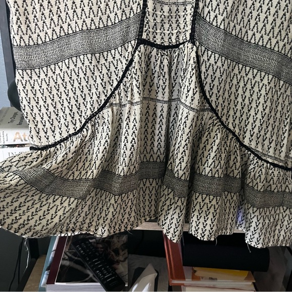 Zara Trafaluc Tribal Boho cream and black blouse size small - Picture 4 of 5